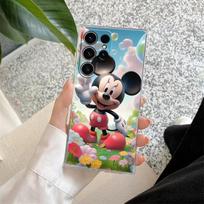 Disney Pelėdos Mikio Skaidrus dėklas Samsung Galaxy S26 S25 Ultra S24 S22 S26 Plus S20 S23 S21 S25 FE 5G Skaidrus silikoninis dangtelis Galaxy S26 Edge gray