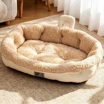 Soft Skin-Friendly Handle Dog Kennel Thickened Dog Nest Mat Creative Warmth Dog Bed  Indoor smėlis