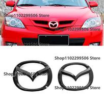 Plastikinis automobilio priekinės bagažinės emblema Mazda 3 logotipui Vairo emblema 3D kėbulo keičiama lipdukas Galinės uodegos apdailos dekoracija glossy black