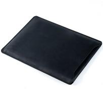 Genuine Leather Laptop Sleeve Case 12 13 14 Inch Notebook Computer Protective Bag Men Women Neutral Style Crazy Horse Leather Black 12.6in black