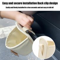 Car Door Cup Holder Pu Leather Auto Drink Rack Storage Bin Back Seat Organizer Car Interior Accessories Cup Holder Mount smėlis