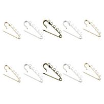Decorative Big Safety Pin Craft Of Sturdy Alloy For Craft And Professional Tailors white