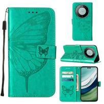 Honor X9B X8B X7B Case Flip Leather Wallet Butterfly Folding Leather Cases For Honor Magic 6 Lite Card Stand Phone Book Cover Honor Magic 6 Lite blue
