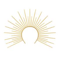 Fashion Sun God Halo Headband Star Gold COSPLAY Hair Hoop The Halo of the Virgin Mary Moon Tiara Headdress Party beige