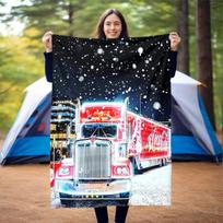 Christmas gift Halloween themed cola beverage Coca Cola blanket soft home furnishing nap decoration four seasons warm Sherpa blanket U27 80cm x 120cm