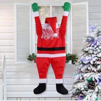 Climbing Hanging Santa Claus Christmas Xmas Party Decor Indoor Outdoor Roof Yard red