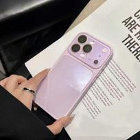 Instantly Transforms: Crystal Clear iPhone 17 Pro Max Case with Large Window Glass Back, Apple 16/15 Protective Cover iPhone 16 white
