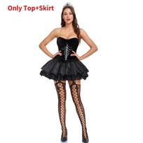 Helovino raganos kostiumas su tiulio sijonu ir poliesteriu Cosplay gerbėjams Top Skirt,L black