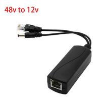 48V į 12V PoE skirstytuvas Jungtis Maitinimo adapteris Injektorius Jungiklis IP kamerai Wifi injektoriaus laidas Sieninis kištukas Maitinimo šaltinis