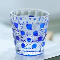 Luxury 35Ml Edo Kiriko Multi-Color Soju Glass Cup Japanese Style Hand Cut S Glass For Whiskey Tequila 1.2Oz Korea about 35ml dangaus mėlyna spalva