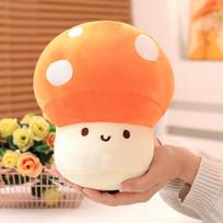 Mielas animacinis grybo pliušinis raktų pakabukas lėlė - Raudonas grybo žaislas mergaitėms 10 cm Pendant (0.06 kg) oranžinė