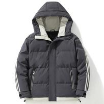 Vyriškas 5xl negabaritinis pūkinis paltas Parkas žieminė striukė, vyriška, kokybiška, šilti rudeniniai drabužiai su gobtuvu 4XL pilka