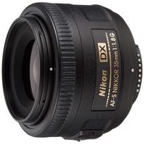 Nikon vieno židinio objektyvas DX NIKKOR 35 mm, skirtas tik Nikon DX formatui AF-S f/1.8G juoda