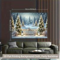 1Pcs Surface Surface Printed Decoration Background Winter Backdrop Decorations For Photo Studio Photo Booth Christams Party 90x75cm gray