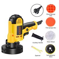 Multifunction Car Polisher 700W Adjustable Speed Car Polishing Waxer Auxiliary Handle Sponge Wool Wheel 220V Sanding Machine black