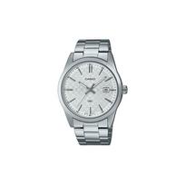 Casio trendy sports waterproof quartz movement stainless steel strap Japanese and Korean watch men's watch silver dial MTP-VD03D-7A sidabras