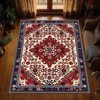 Tradicinis turkiškas plotinis kilimas, medaliono kilimas, bohemiškas svetainės kilimas, vintažinio stiliaus grindų dekoras, plaunamas kilimas, neslystantis kilimas 40x60cm black