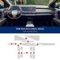 TPU Protective Film for Kia EV3 2025-2026 Interior Anti-Scratch Transparent Sticker Set / Transparent / LHD juoda