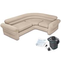 Pripučiamoji kampinė sofa Intex 68575 su elektrine pompa 66640, 257 x 203 x 76 cm