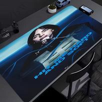 singer Billie Eilish Mouse Pad - Non-Slip Rubber Base, Smooth Surface for Work,Gaming,Office,And Home Use, Desk Mouse Pad 30cmx60cm blue
