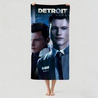 Game D-Detroit Become Human Connor Towel Drying Bath Towel Applicable To Light Swimming Camping Yoga Beach Out 70cmx140cm(27x55inch) gray