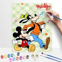 Disney oil painting kit painting art Mickey Mouse bedroom wall decor handmade diy gift 50x70cm black