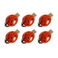 6PCS Ladybug Hair Clips Cute Barrettes for Girls Teens Women Hair Accessories Strong Hold Hairpin for Daily Use Parties red