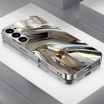 Metalinis skysto dinamiško stiklo telefono dėklas, tinkantis Samsung Galaxy S26 S25 S24 S23 S22 S20 FE/Ultra/Plus, apsaugantis nuo kritimo galinis dangtelis GalaxyS24plus