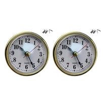 65 mm mini laikrodžio įdėklas su apvaliu mechanizmu ir lengvai skaitomais arabiškais/pasirenkamais auksiniais/sidabriniais skaitmenimis