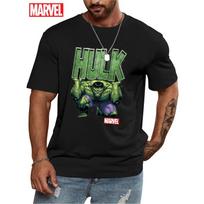 Superherojus Hulkas Animacinis Spausdintas Marškinėliai Marvel Vasariniai Vyriški ir Moteriški Dydžiai Madingi Laisvi Atsipalaidavę Trumpomis Rankovėmis Viršutinė Dalies XL black