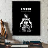 B-BakiES Raumenų Daug Žmogus Japonijos Anime Plakatas Lipni Sienos Dailė Spausdinimas Vandeniui Atsparus Namų Svetainės Miegamojo Baro Koridoriaus Estetinis Dekoras 21cm×30cm NoFrame gray