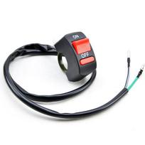 Universalus motociklo vairo užgesinimo jungiklis ĮJUNGIMO/IŠJUNGIMO mygtukas Moto Motor ATV Dviratis DC12V/10A Juodas juoda