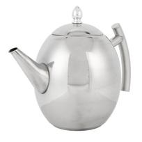 Nerūdijančio plieno arbatinukas su dangteliu ir filtru, lenkta rankena, arbatinukas namams, restoranui 1500ml white