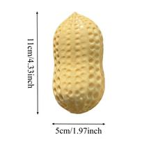 11Cm Peanut Stress Ball Crunchy Squeeze Ball Squishy Toy Buttery-Soft Feel Fidget Toy Asmr Sensory Anti Stress Toys Slow Rebound beige