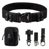 Taktinis Velcro lauko polipropileninis austas juosmens diržas 135 cm black