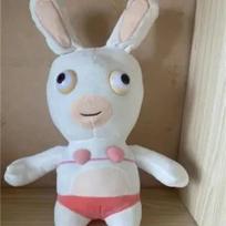 Kūrybiški triušiai pliušiniai žaislai Lehman triušio lėlė Crazy Rabbit pliušiniai vaikų žaislai Juokinga gyvūno lėlė Šaukiantis triušis Dovana 35cm white