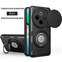 For Vivo IQOO Z10 5G Case Vivo T4 Phone Case iqoo z10 Magnetic Armor Shockproof Ring Holder Magsafe Wireless Charge Phone Cover vivo T4 black