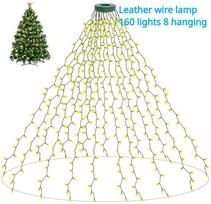 Parduotuvės ir LED naujiena! Dekoratyviniai eglutės žibintai Kalėdoms 2 metrų LED eglutės apšvietimas 160 lights, 8 hanging EU smėlis