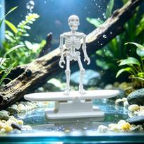 Air Pump Powered Surfing Dancing Skeleton Aquarium Bubbler  Fish Landscaping balta