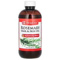 De La Cruz, rozmarinų aliejus plaukams ir odai, 8 fl uncijos (236 ml) red