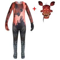 Naujas vaikiškas Fnaf Freddy Cosplay kostiumas Superherojus Kombinezonas Berniukams Mergaitėms Juokingas vakarėlis Helovinas Karnavalas Kostiumas Su 160 black