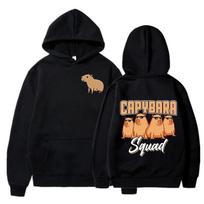 Kapibara Madingas Hoodie Moterims Vyrams Harajuku Ruduo Žiema Vilna Gatvės Drabužiai Megztiniai Be Gobtuvo Kapibar XXXL black