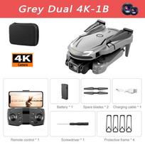 Naujas LYZRC Original V88 Drone 4K/8K HD dvigubos kameros oro fotografijos kliūčių išvengimo nuotolinio valdymo lėktuvo keturkopterio žaislas 10000M 2024 m. Grey Dual-4K-1B