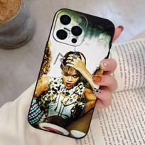 R-Rihanna Phone Case For IPhone 17,16,15,14,13,12,11,Plus,Pro,Max,Plus,XS,soft case Black silicone iPhone17promax