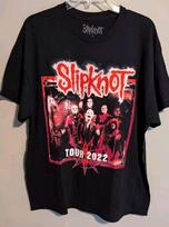 Slipknot 2022 World Tour XL Black Cotton Short Sleeve Shirt Metal Rock Band Unisex T-Shirt S red