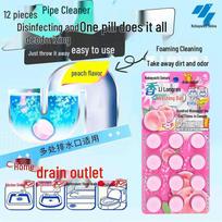 Kobayashi Drain Odor & Clog Remover Tablets black