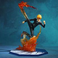 One Piece Figure Sanji Kicking Leg Model Toy Doll Decoration Zoro Luffy Three-Sword Style Special Effect Figure Collectible black