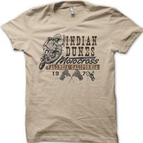VINTAGE BIKER Indian Dunes Motocross Biker Motorcycle Vintage Biker T-Shirt 6068 XL beige