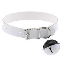 Cosplay Bondage Choker Bell Collar For Women Girls Necklace Metal Leather Chocker Goth Anime Role play Gift Jewelry Accessories gray