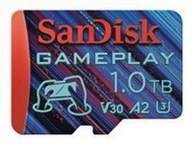 SANDISK GamePlay microSDXC UHS-I Card 1TB Gaming microSDXC 190MB/s 130MB/s W UHS-I V30 U3 C10 no JC RPD1 4x6 Blister